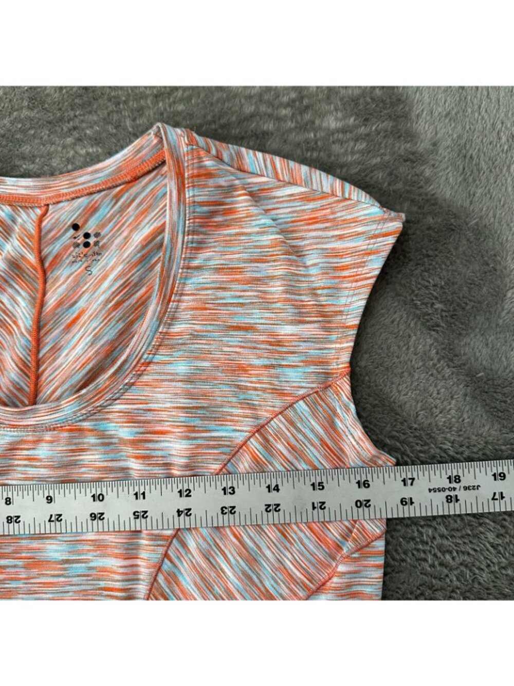 Title Nine Activewear Dress Tennis SMALL Orange Blue Pickleball Cap Sleeve - Picture 4 of 5
